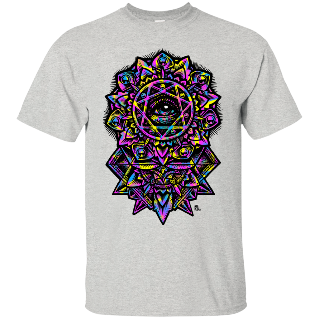 eye of god flower mandala neon 80s  T-Shirt