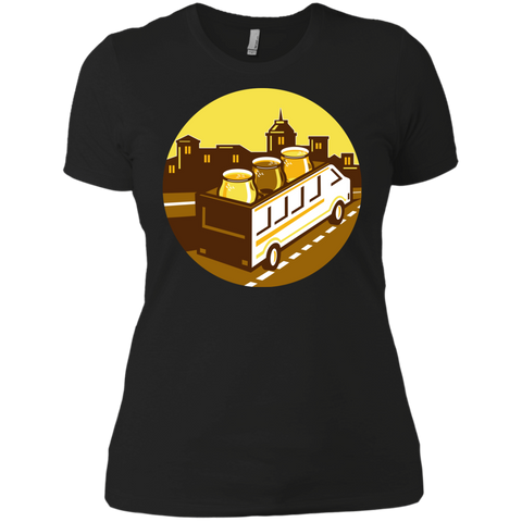 beer flight glass on van cityscape circle retro T-Shirt