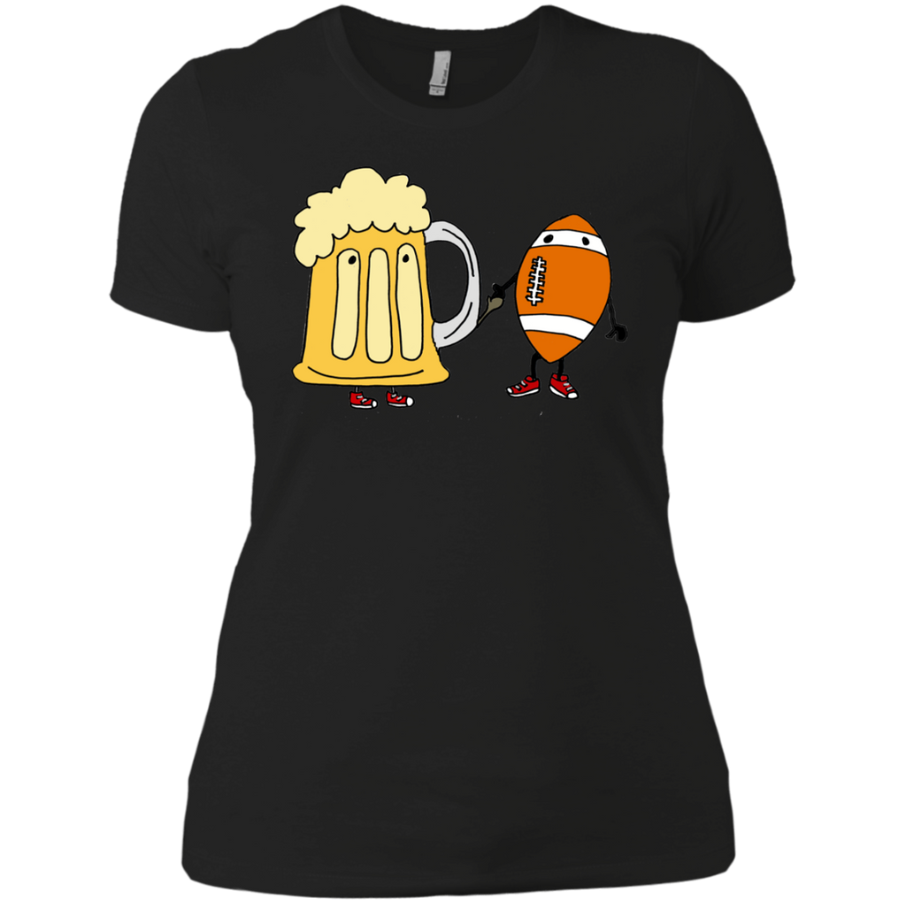 cool funny funky football and beer mug cartoon T-Shirt