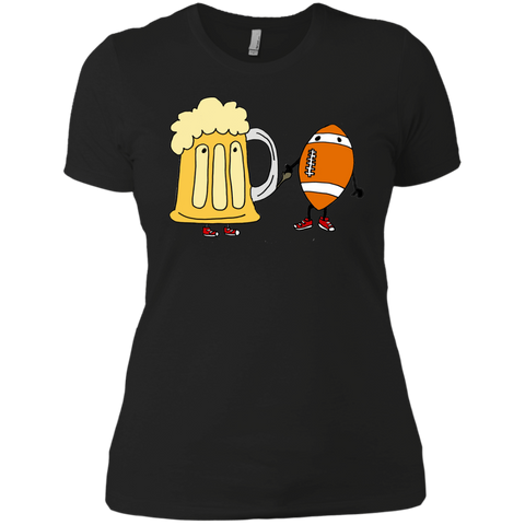cool funny funky football and beer mug cartoon T-Shirt