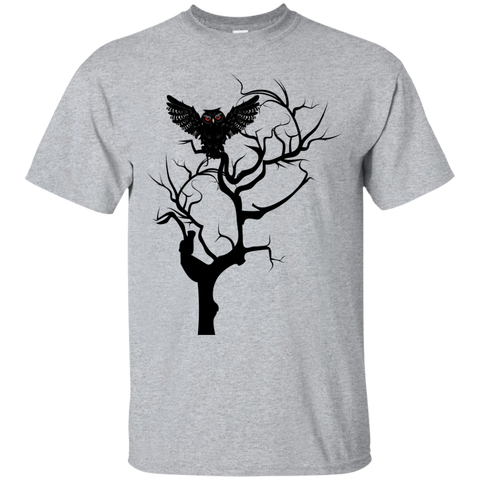 black owl with red eyes on tree sweatshirt T-Shirt