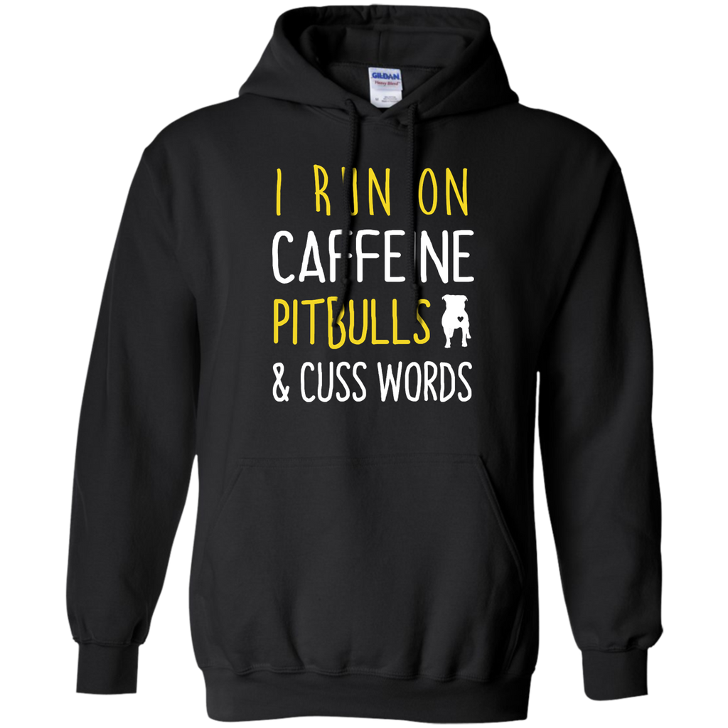 i run on caffeine pitbulls and cuss words T-Shirt
