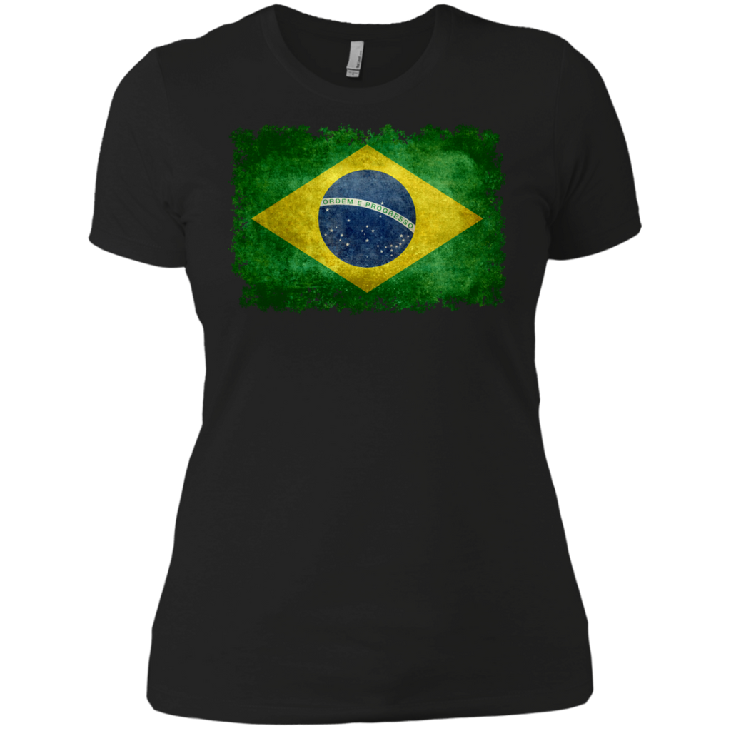 flag of brazil in vintage retro style T-Shirt