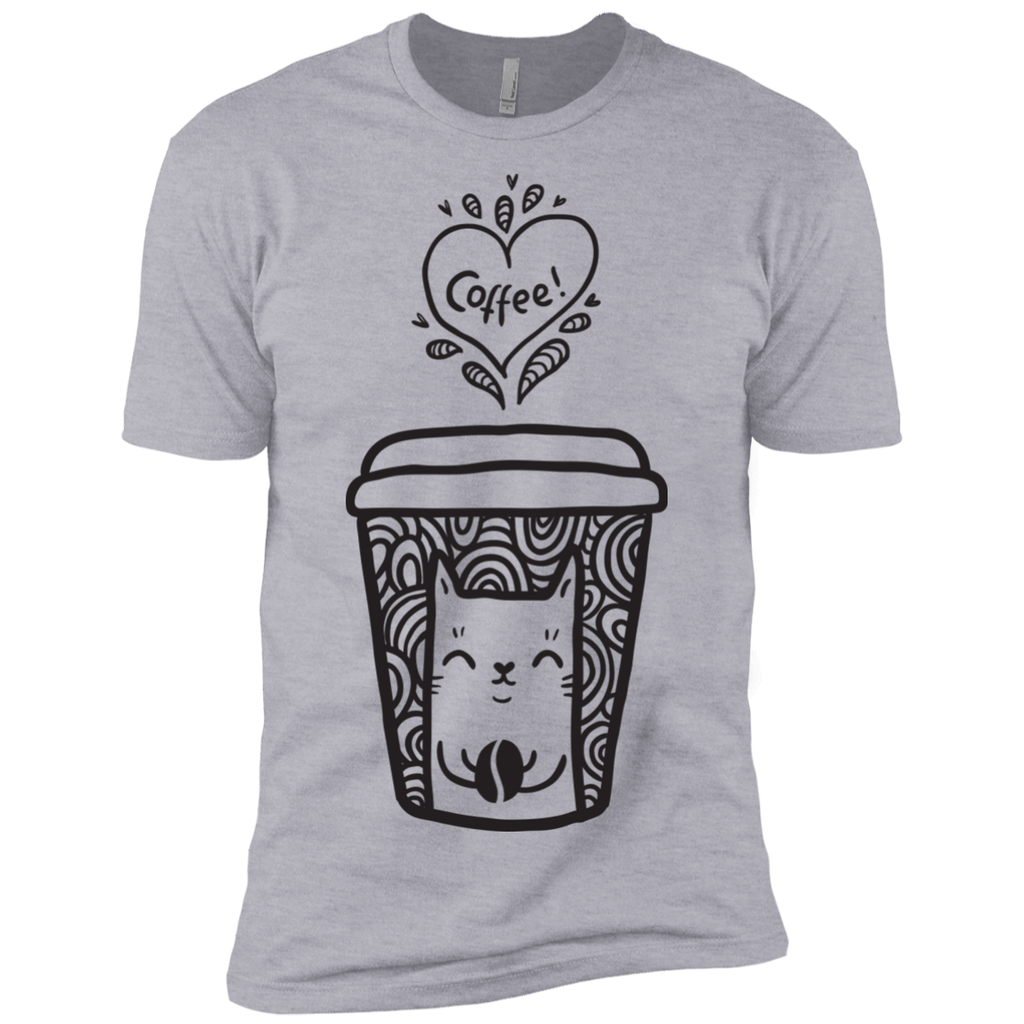 doodle coffee cat t- T-Shirt