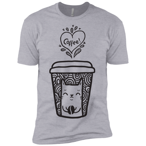doodle coffee cat t- T-Shirt