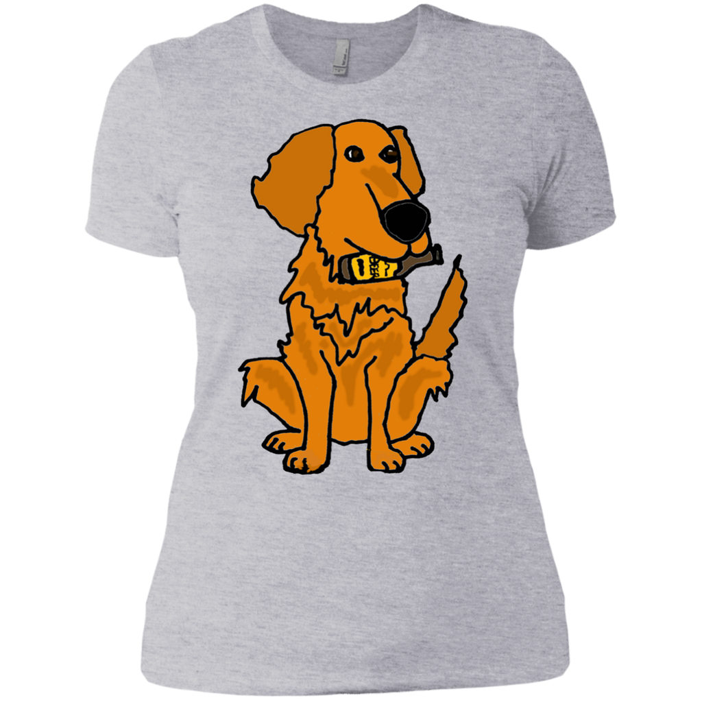cool funny golden retriever dog with beer bottle T-Shirt