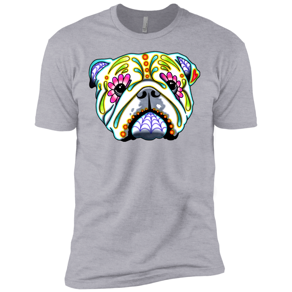english bulldog day of the dead sugar skull dog matching family T-Shirt