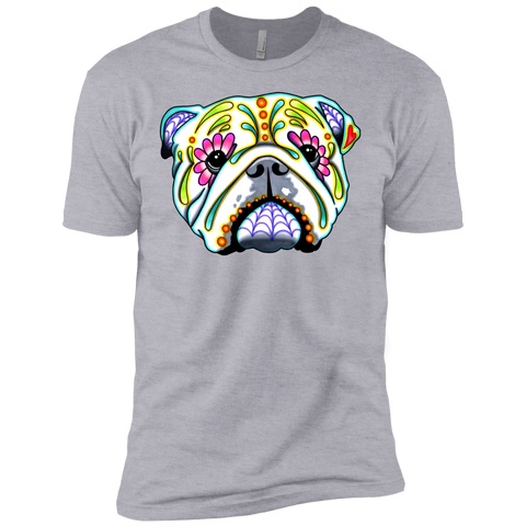 english bulldog day of the dead sugar skull dog matching family T-Shirt