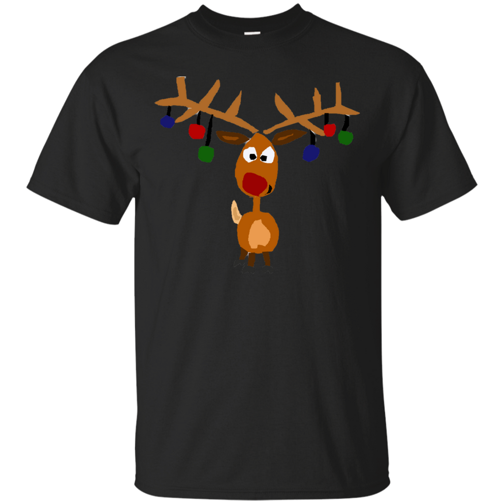 cool funny rudolph red nosed reindeer christmas art sweater T-Shirt