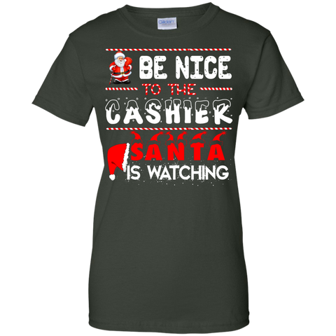be nice to the cashier santa is watching T-Shirt