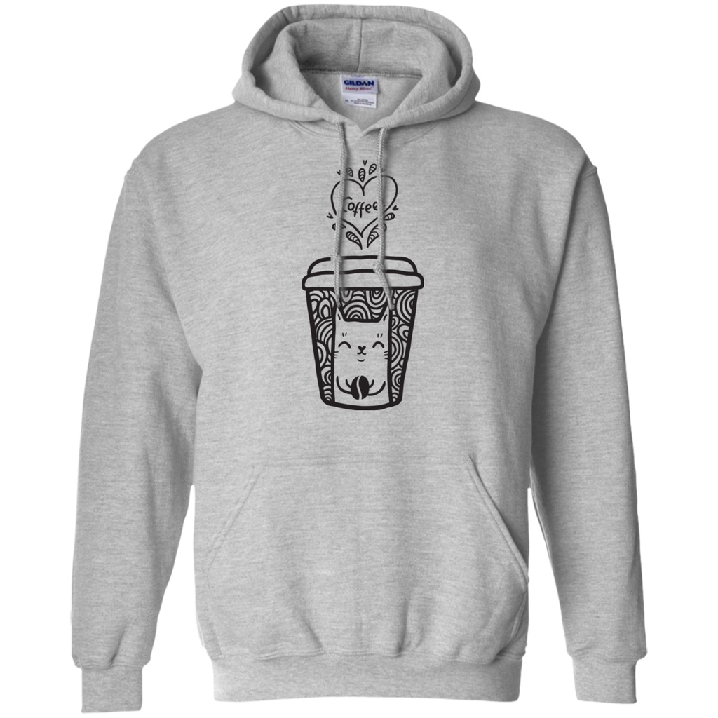 doodle coffee cat t- T-Shirt