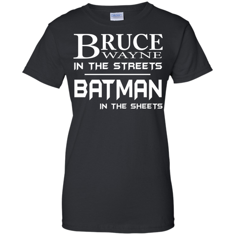 bruce wayne in the streets bat man in the sheets T-Shirt