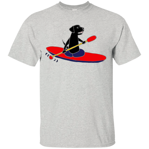 cool funny black labrador retriever dog kayaking T-Shirt