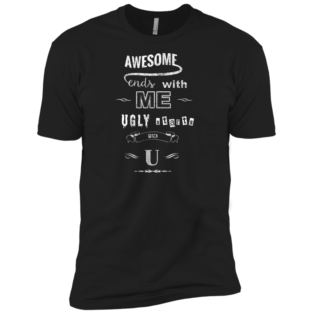 awesome starts with me, ugly starts with u holiday sweater T-Shirt