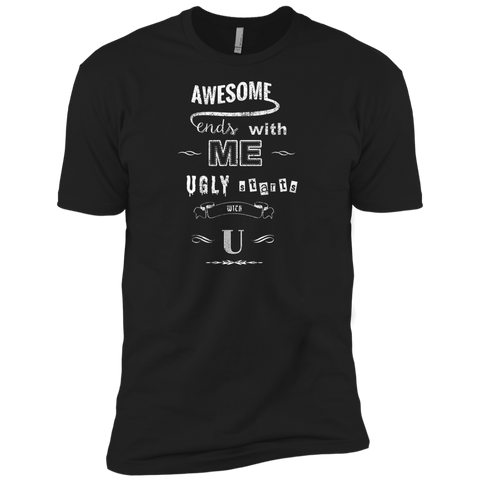 awesome starts with me, ugly starts with u holiday sweater T-Shirt