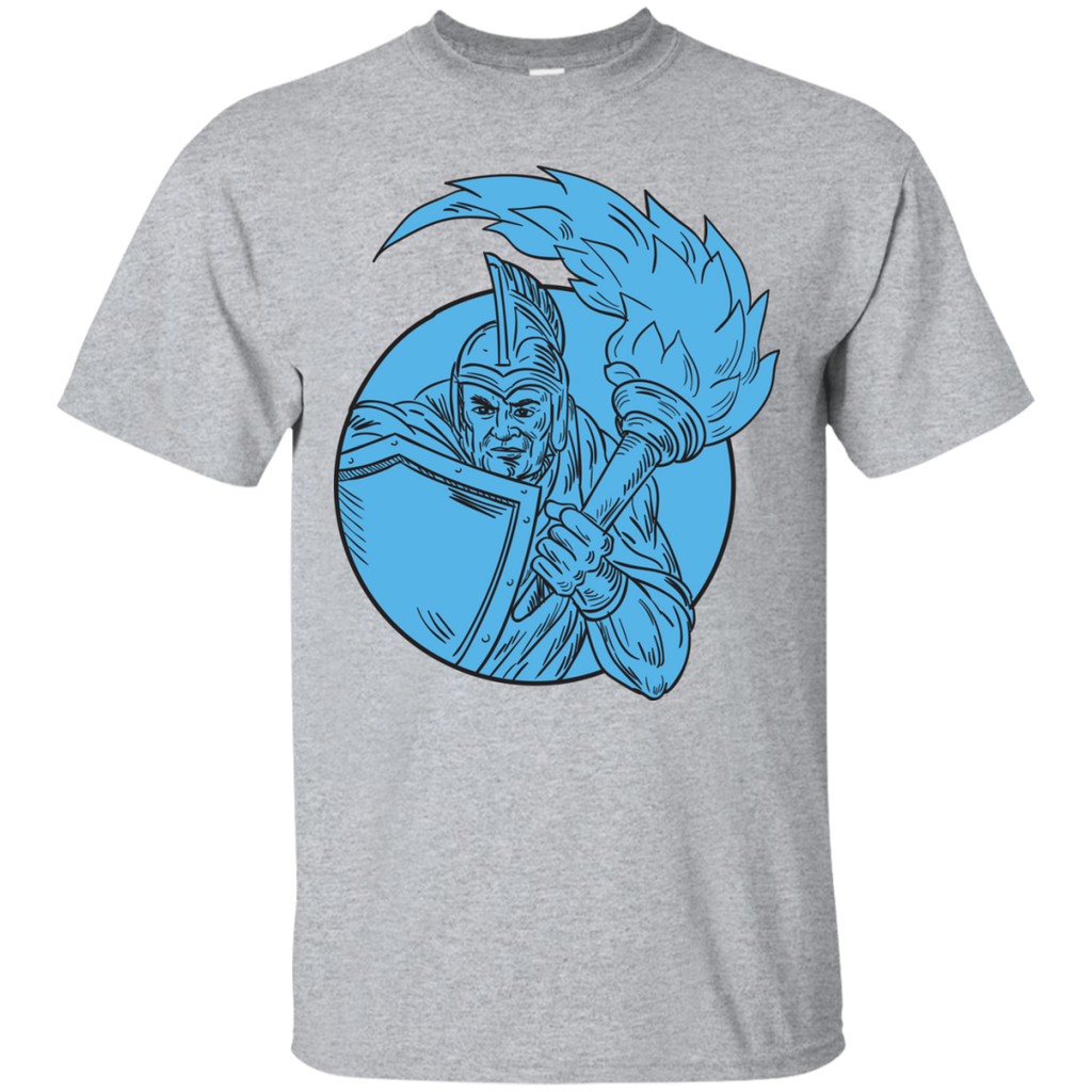 centurion soldier torch circle drawing sweatshirt T-Shirt