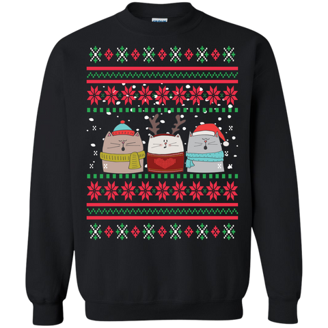 cats choir snowing ugly christmas sweater T-Shirt
