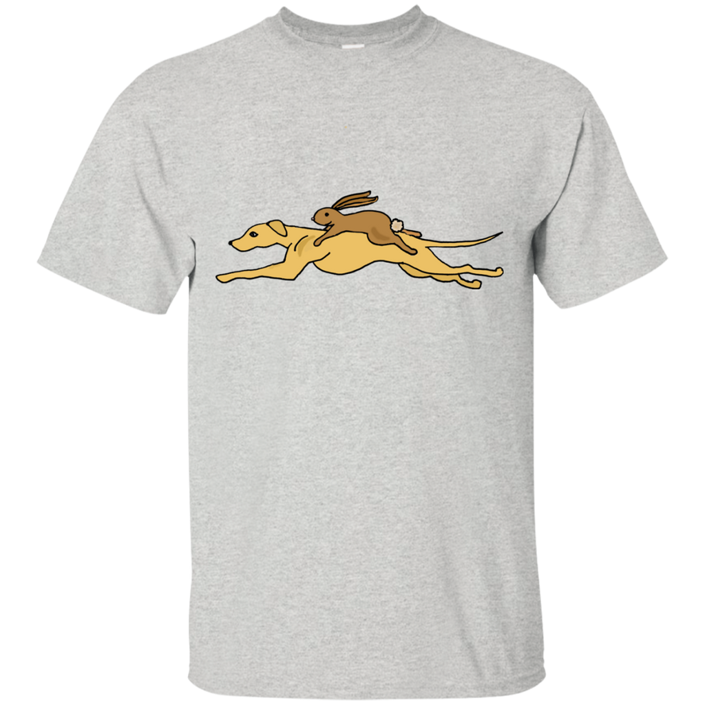 cool funny racing greyhound with rabbit riding him T-Shirt
