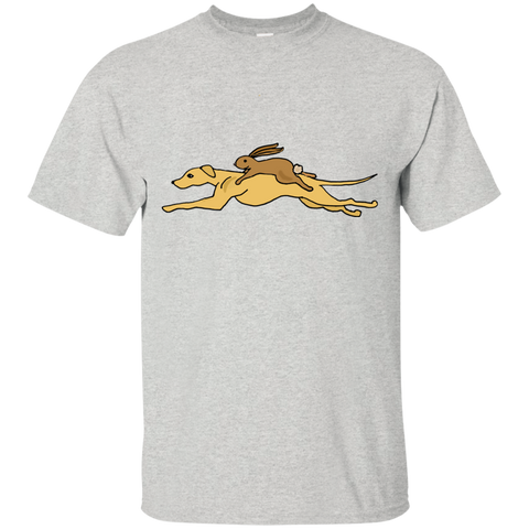 cool funny racing greyhound with rabbit riding him T-Shirt