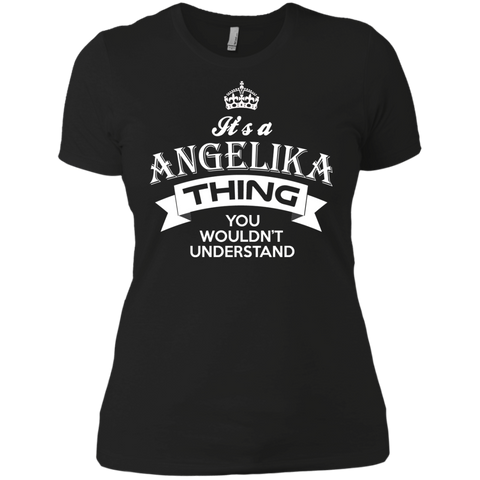 angelika, its an angelika thing you wouldnt understand, keep calm and let angelika hand it, angelika funny tshirt, names T-Shirt