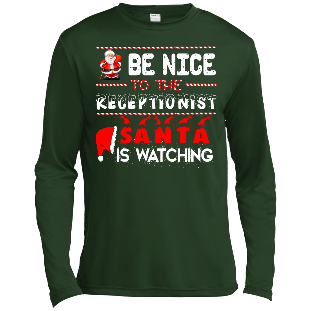 be nice to the receptionist santa is watching T-Shirt