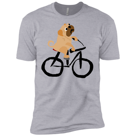 cool funny funky pug dog riding bicycle T-Shirt