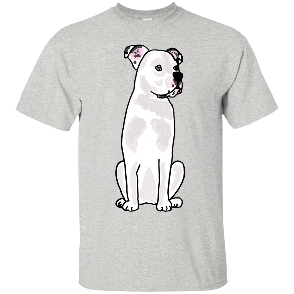 cool artistic white american bulldog art original matching family T-Shirt