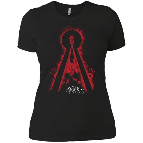 incurious halloween trick t shirt Next Level Ladies Boyfriend Tee