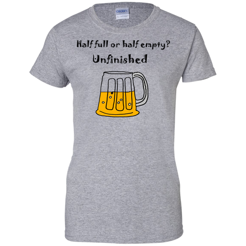 cool funny beer glass half full cartoon T-Shirt
