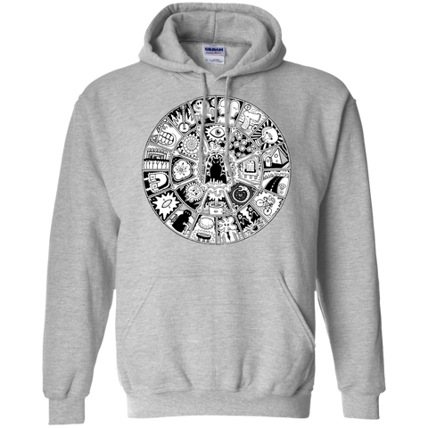 cat mandala in black and white sweatshirt T-Shirt
