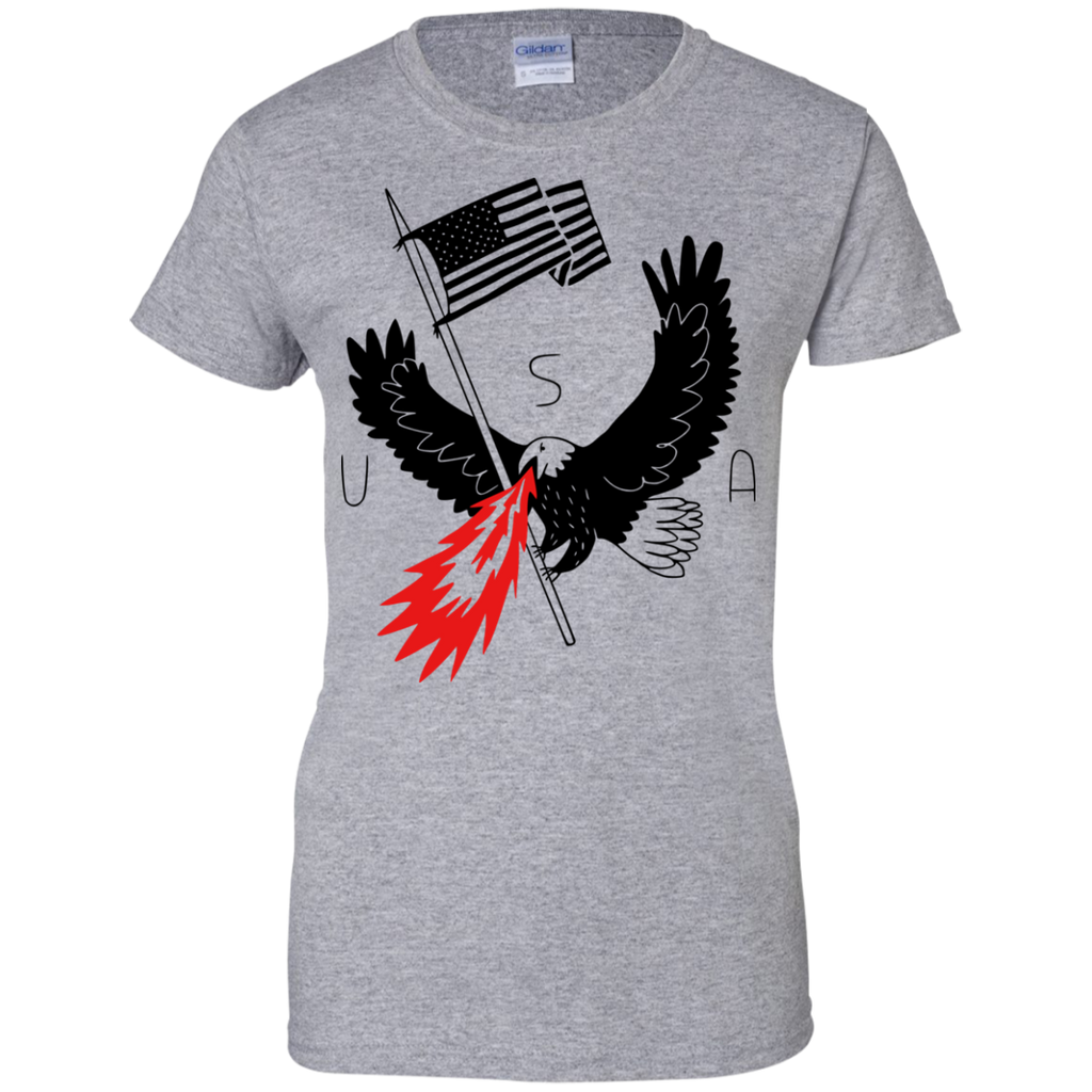 fire breathing bald eagle of patriotism T-Shirt