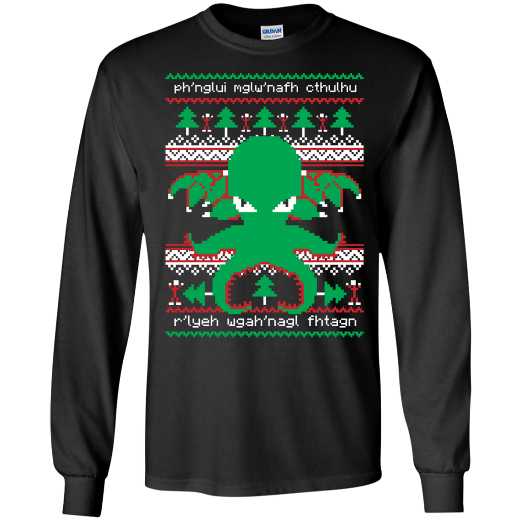 cthulhu cultist christmas holiday sweater T-Shirt