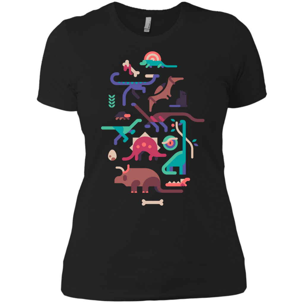 dinos and a cat t- T-Shirt