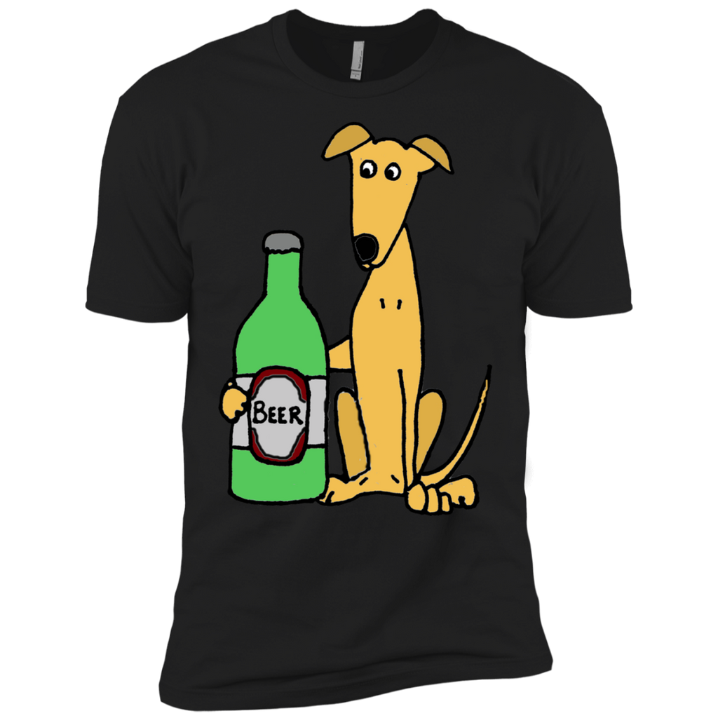 cool funny greyhound dog with large beer T-Shirt