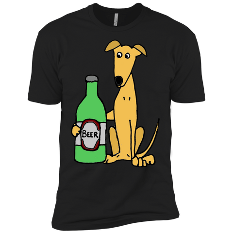cool funny greyhound dog with large beer T-Shirt