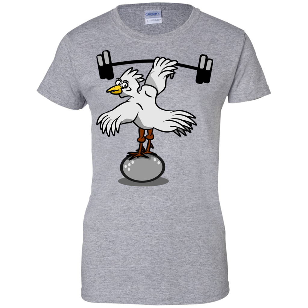 chicken lifting weights T-Shirt