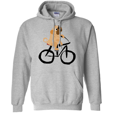 cool funny funky pug dog riding bicycle T-Shirt