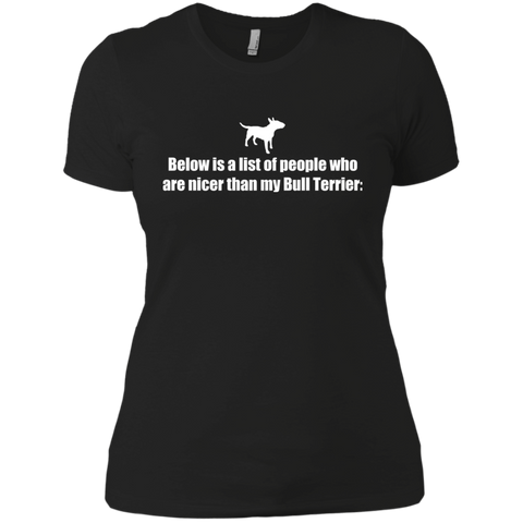 below is a list of people - bull terrier T-Shirt