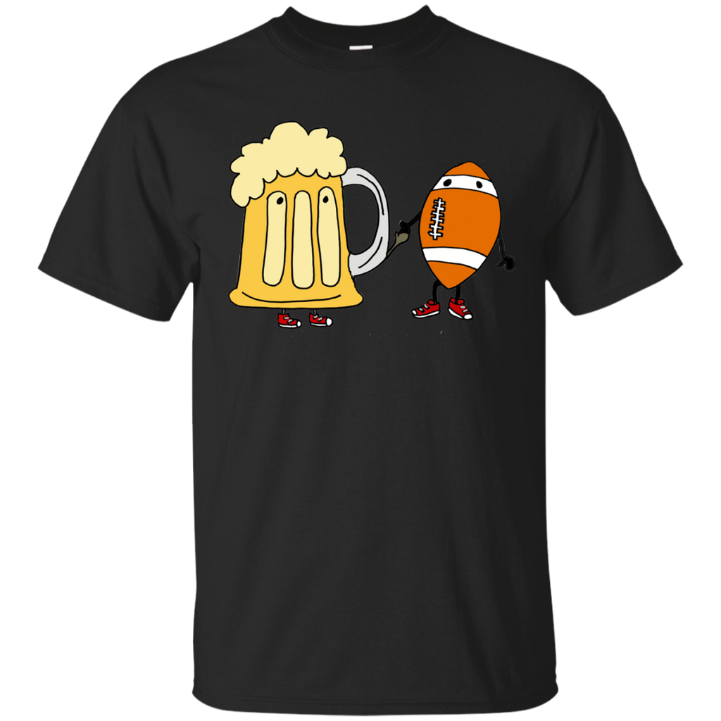 cool funny funky football and beer mug cartoon T-Shirt
