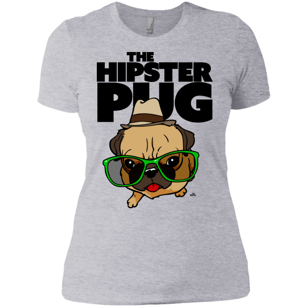 funny hipster pug cartoon dog T-Shirt