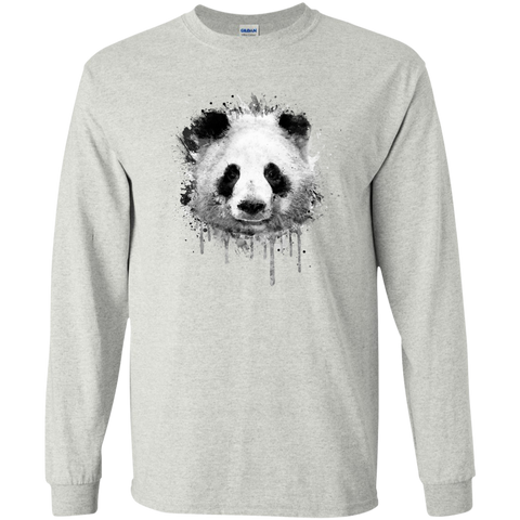 cool abstract graffiti watercolor panda portrait in black & whit  funny T-Shirt