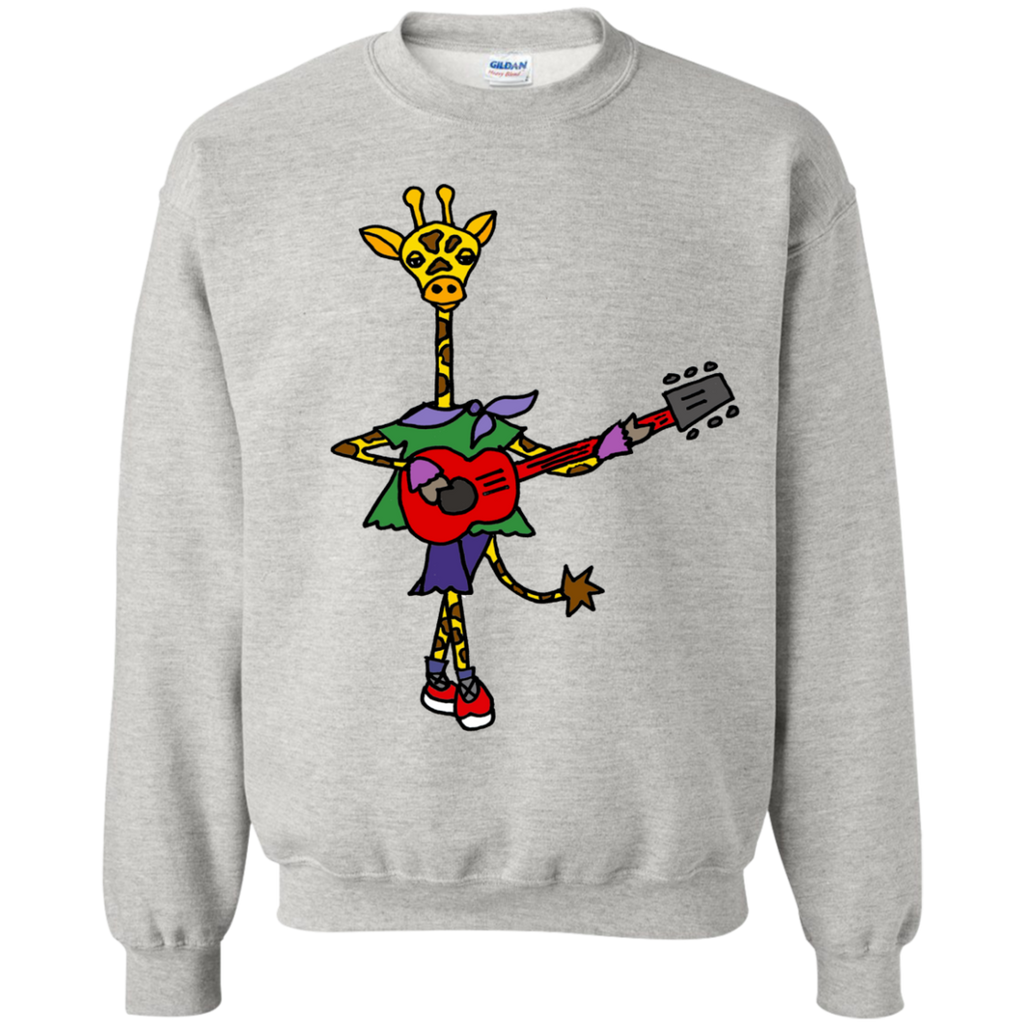 cool funky giraffe playing ed guitar sweatshirt T-Shirt
