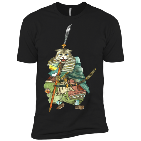 japanese samurai cat with two swords t- T-Shirt