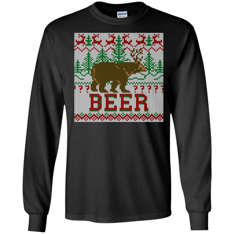 deer & bear meet for beer holiday sweater T-Shirt