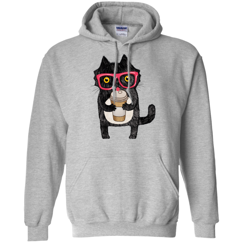 black coffee cat  t- T-Shirt