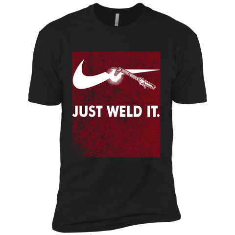 Just Weld It T shirt for funny welder welding symbol NL3600 Next Level Premium Short Sleeve T-Shirt