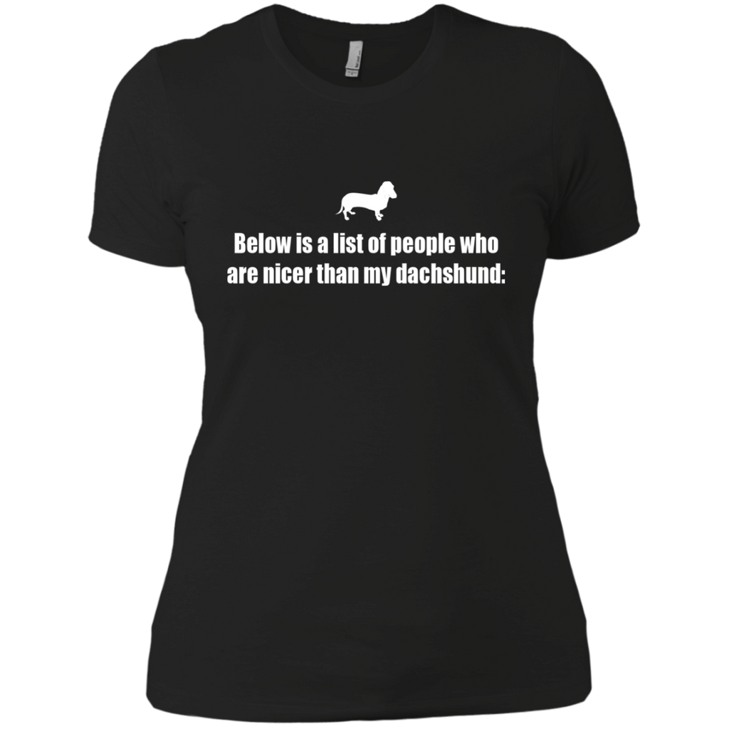 below is a list of people - dachshund T-Shirt