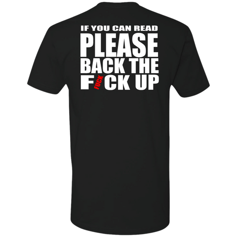 back the fvck up - motorcycle T-Shirt