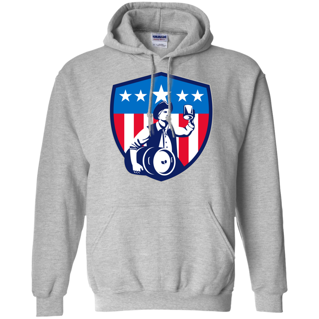 american patriot beer keg flag crest retro T-Shirt