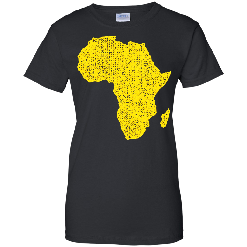 africa with african map distressed graphic T-Shirt